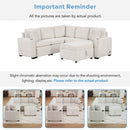 Sectional Sofa Convertible Pull-Out Sofa Bed With A Movable Storage Ottoman For Living Room
