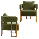 Modern Decorative Chair Teddy Fleece Upholstered And Metal Foot by Unique Piece Furniture