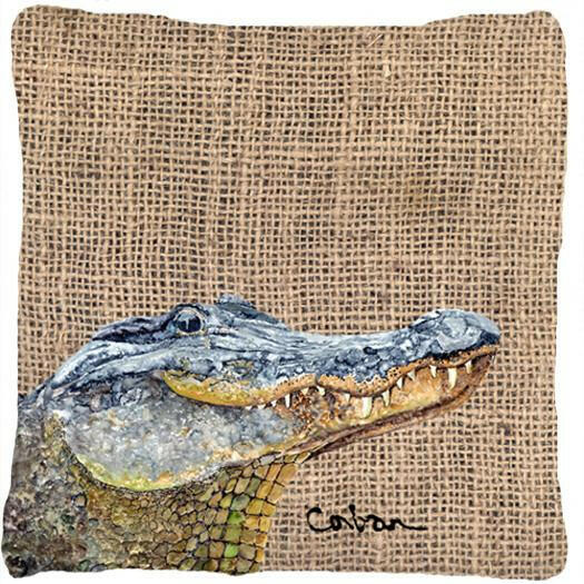 Alligator Decorative   Canvas Fabric Pillow