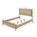 Panel Bed With Slatted Headboard And Footboard by HouseOfZazla