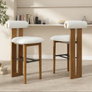 Renee Indoor Wooden Upholstered Barstool by HouseOfZazla