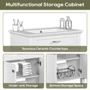 Bathroom Vanity With Ceramic Basin, Soft Close Door And Adjustable Shelves by HouseOfZazla