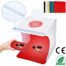 Mini Photo Studio Box Photography Shooting Light Tent Kit Foldable LED Light Box Kit W/ 6 Color Backdrops 20LED Beads