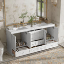Shaker Free Standing Bathroom Vanity Cabinet & Sink, Soft Close Drawers, Soft Close Doors by HouseOfZazla