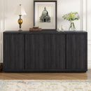 Distinctive Features of a Four-Door Cabinet Sideboard with Ash Veneer suitable for Hallway, Entryway, Living Room