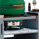 K&K 66.5' Outdoor Kitchen Island for Big Green Egg Grills, Solid Wood Outdoor Grill Cart for Tabletop Grill with Stainless Steel Top, Drawer, Compatible with Large Big Green Egg, Kamado Joe- Grey Blue by Montret