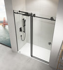 60" W x 76" H Sliding Frameless Shower Door in Matte