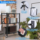 3-Tier Foldable Storage Shelf With Wheels by LJGDeals