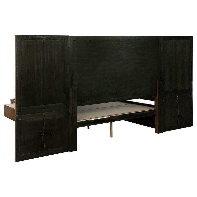 Terrace Eastern King Wall Panel Storage Bed Ash Brown, photo 4 of 7
