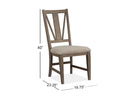Paxton Place - Dining Side Chair With Upholstered Seat (Set of 2) - Dovetail Gray