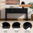 Geometric Carved Console Table With 3 Soft Close Drawers by HouseOfZazla