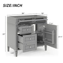 Bathroom Vanity With 2 Drawers and Tip-Out Storage Cabinet by HouseOfZazla