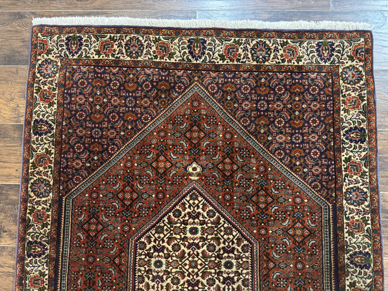 Persian Bidjar Rug 4x5, Fine 290 KPSI, Herati Pattern