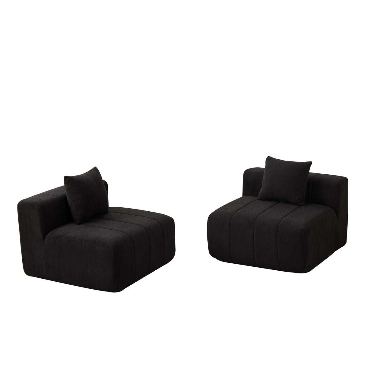 Modular Sectional Sofa With 2 Pillows, Symmetrical Design, photo 2 of 40