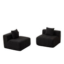 Modular Sectional Sofa With 2 Pillows, Symmetrical Design by HouseOfZazla