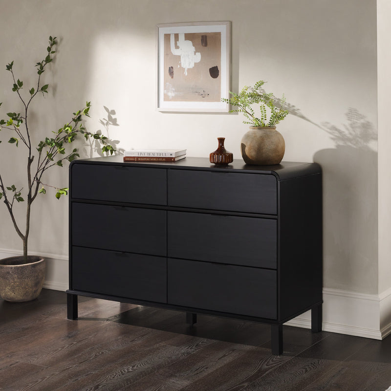 Elias 6-Drawer Contemporary Dresser with Curved Top