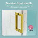 Frameless Single Sliding Soft Close Shower Doors, 3 / 8" Tempered Glass Reversible Installatio
