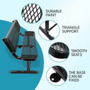 Outdoor Steel Bench With Backrest by HouseOfZazla