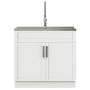 Hennessy - Deluxe Laundry Cabinet With Faucet And Stainless Steel Sink by HouseOfZazla