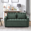 Convertible Sofa Bed Loveseat Sofa With Three USB Ports, Two Side Pockets, Two Cup Holders And 360° swivel Phone Holder For Living Room by HouseOfZazla