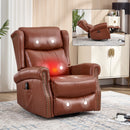 Heat Massage Manual Recliner Chair with Rocker and Swivel
