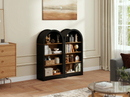 47" Freestanding Display Rack with Woodgrain Shelves
