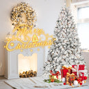 4.5FT Flocked Christmas Tree with 250 UL Lights and 24 Pine Cones