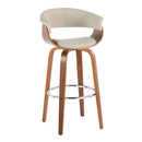 Vintage Mod - Mid Century Modern Fixed Height Barstool With Swivel With Round Footrest (Set of 2) by HouseOfZazla