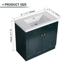 Contemporary Freestanding Bathroom Vanity With Resin Sink & Soft-Close Cabinet Doors by Unique Piece Furniture