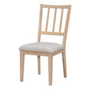 5-Piece Dining Table Set, 44" Round Dining Table with Curved Bench & Side Chairs for 4-5 People for Dining Room and Kitchen (Natural Wood Wash)