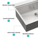 Topmount Stainless Steel Kitchen Sink With Workstation Ledge And Accessories by HouseOfZazla