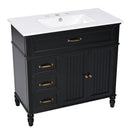 Bathroom Vanity With Sink, Freestanding Cabinet & Drawers by HouseOfZazla