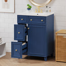 Transitional Style Bathroom Vanity Cabinet With Ceramic Sink by HouseOfZazla