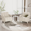 Modern Minimalist Leisure Armchair With L Shaped Armrests