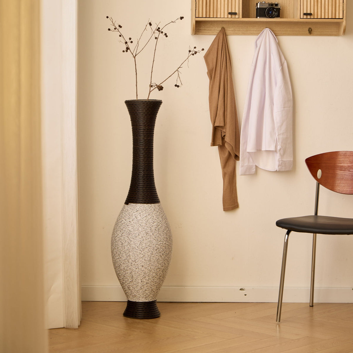 Tall Designer Floor Vase With Elegant 2 Tone, photo 18 of 36