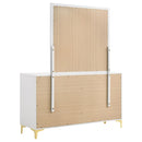 James - 6 Drawer Dresser With Mirror - White by HouseOfZazla