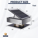 12" Stainless Steel Solar Roof Vent Fan, 40W Tilt Adjustable Solar Panel by HouseOfZazla