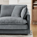 L-Shaped Sectional Sofa With Ottoman, Convertible 4 Seater Couch by Unique Piece Furniture