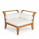 6 Piece Acacia Wood Outdoor Modular Sectional with Daybed and Tea Table