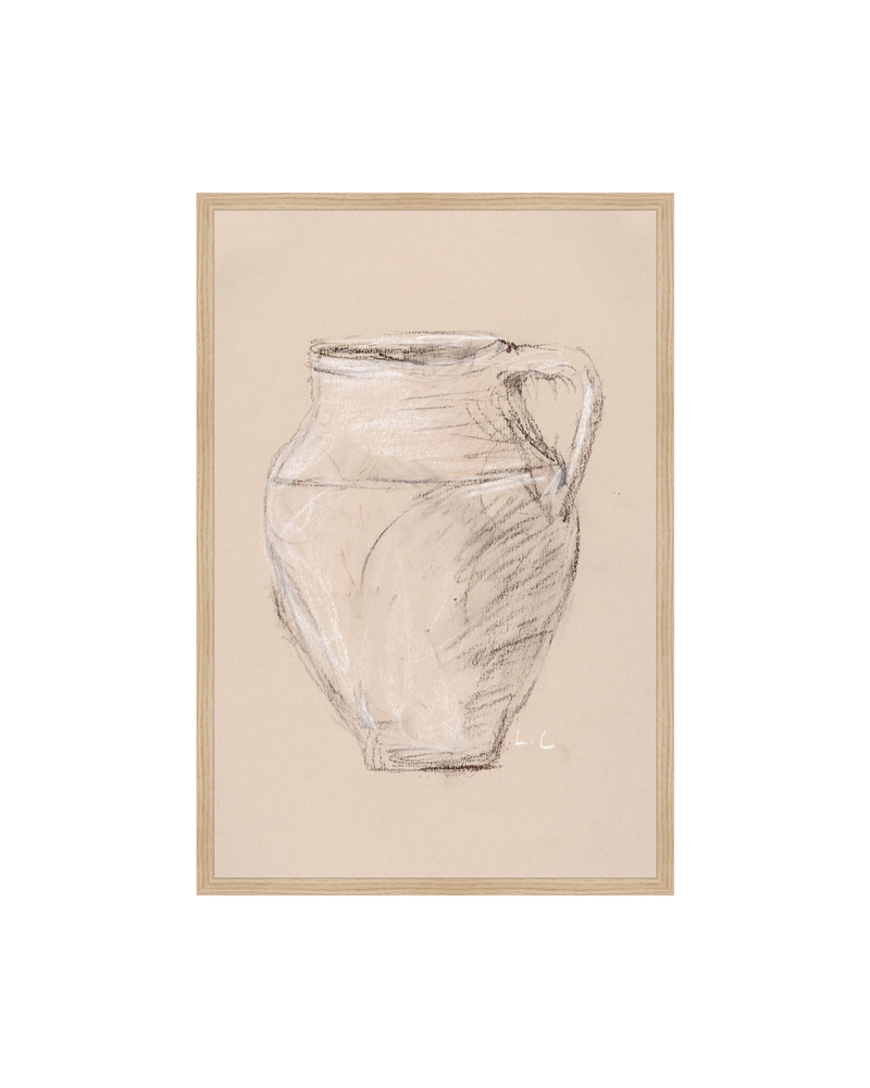 Vase Drawing Sepia