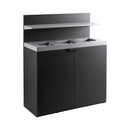 86-Gallon Heavy-Duty Commercial Steel Three-Stream Trash Can Cabinet With Tray Holder (SAK31860)