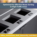 86-Gallon Heavy-Duty Commercial Steel Three-Stream Trash Can Cabinet With Tray Holder (SAK31860)