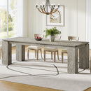 86" Modern Dining Table, Extra Long Kitchen Table for 6-8