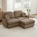 Chenille Cloud L-Shaped Loveseat Sofa