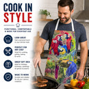 Parrot Apron Cooking Kitchen Server Baking Crafts Gardening for Adult Women Men, Unisex, Large, Multicolor