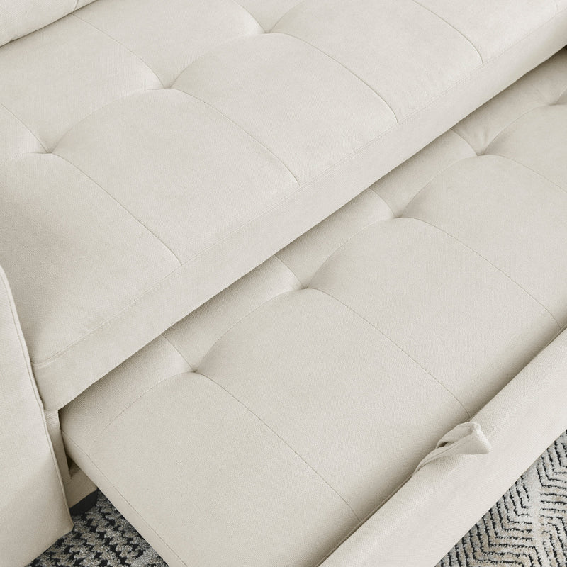 78.5" Sleeper Sofa Bed Reversible Sectional Couch with Storage Chaise and Side storage bag for Small Space Living Room Furniture Set