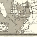 Vintage Map of Tampa, Florida 1928