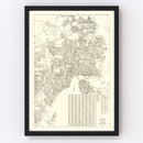 Vintage Map of Jacksonville, Florida 1929