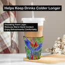 Red Cup Hugger Sleeve for 16–22 oz Party Cups, Insulated Foam Drink Holder for Iced Coffee, Tailgate & BBQ Reusable