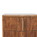 Solid Wood Louvre Bedside Unit